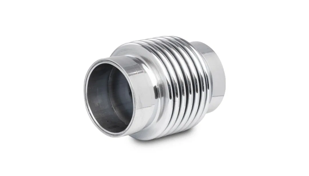 69328 – VIBRANT Exhaust Flex Connector, Bellow Style Weld-On 1-1/2 Inch Inlet/ 1-1/2 Outlet 2-3/4 Inch Length Stainle...